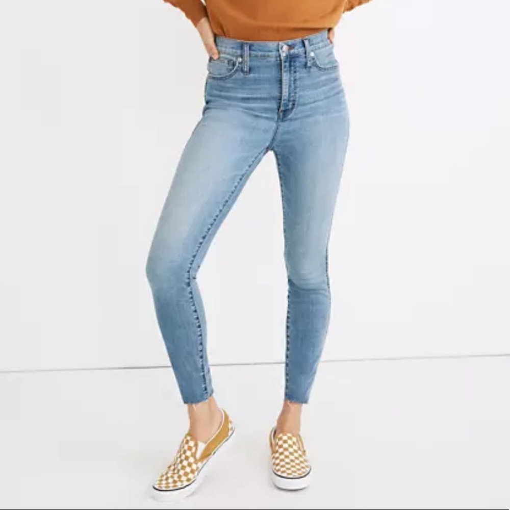 Madewell High-Rise Light Wash Skinny Jeans